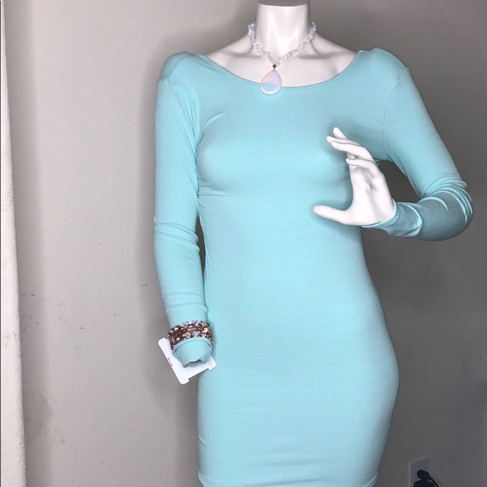 Ribbed mini dress